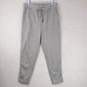 MAEVE Anthropologie BETTIE Pants Size Medium Brown Plaid Sequin Stripe‎ Tapered